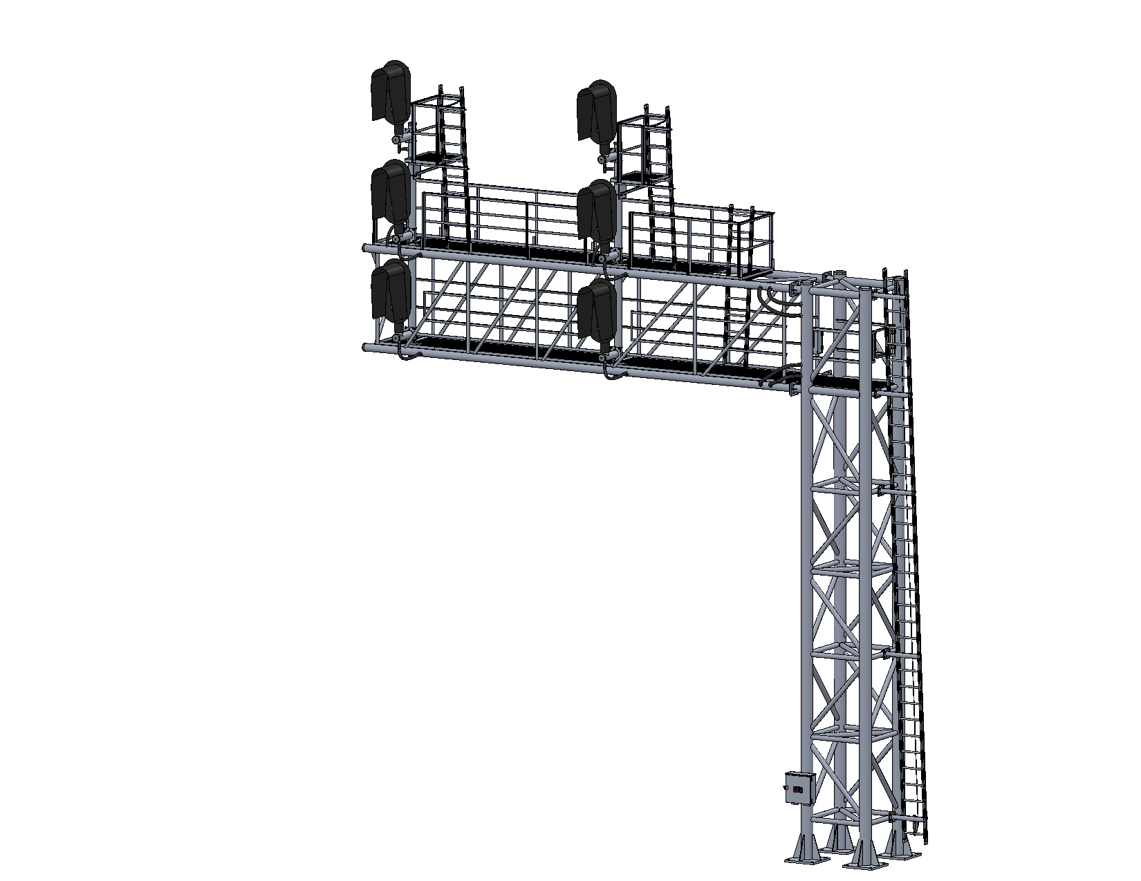 56R28-01 Four Post Wayside Cantilever - 28ft