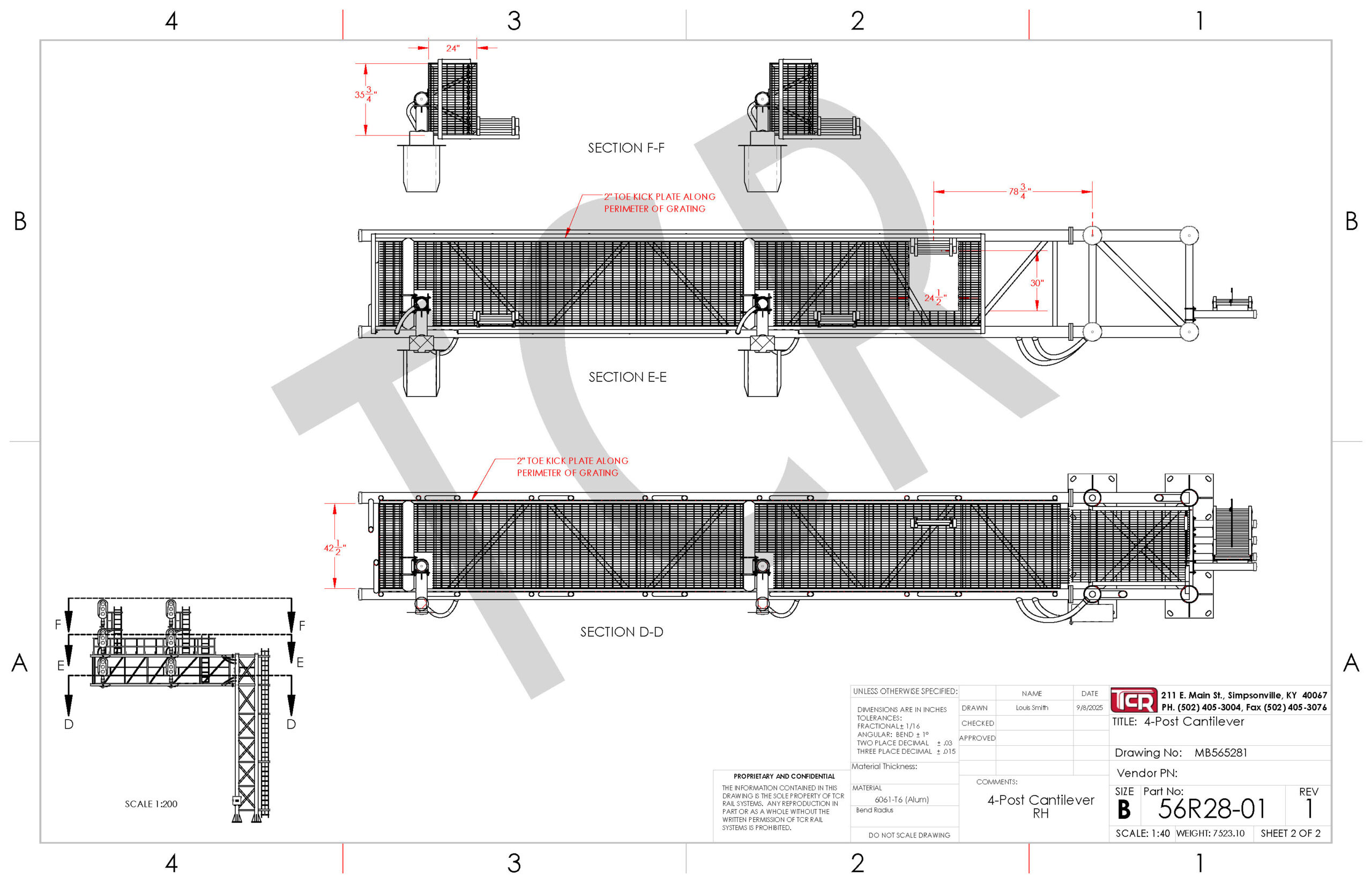 56R28-01 Four Post Wayside Cantilever - 28ft - Image 2