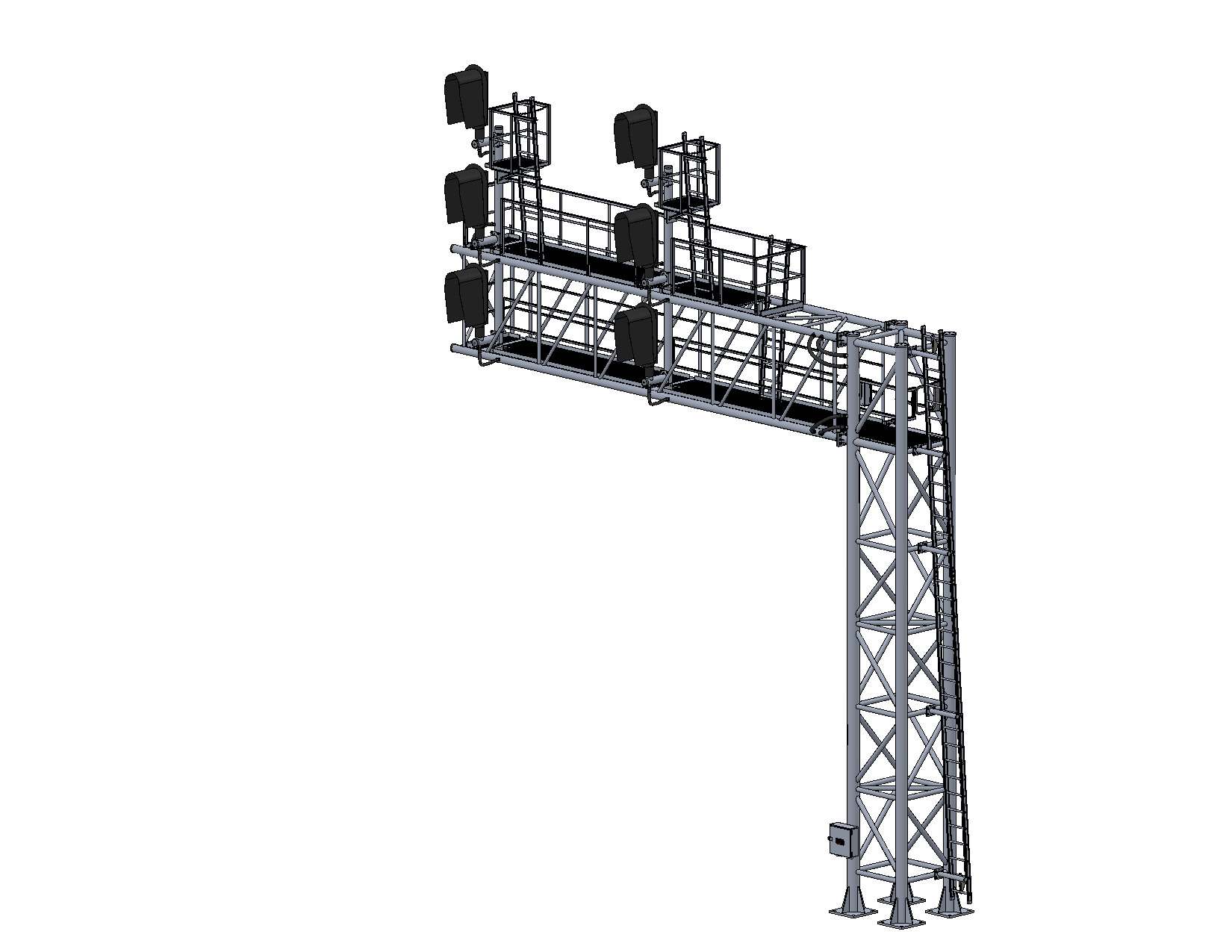 56R31-01 Four Post Wayside Cantilever - 31ft
