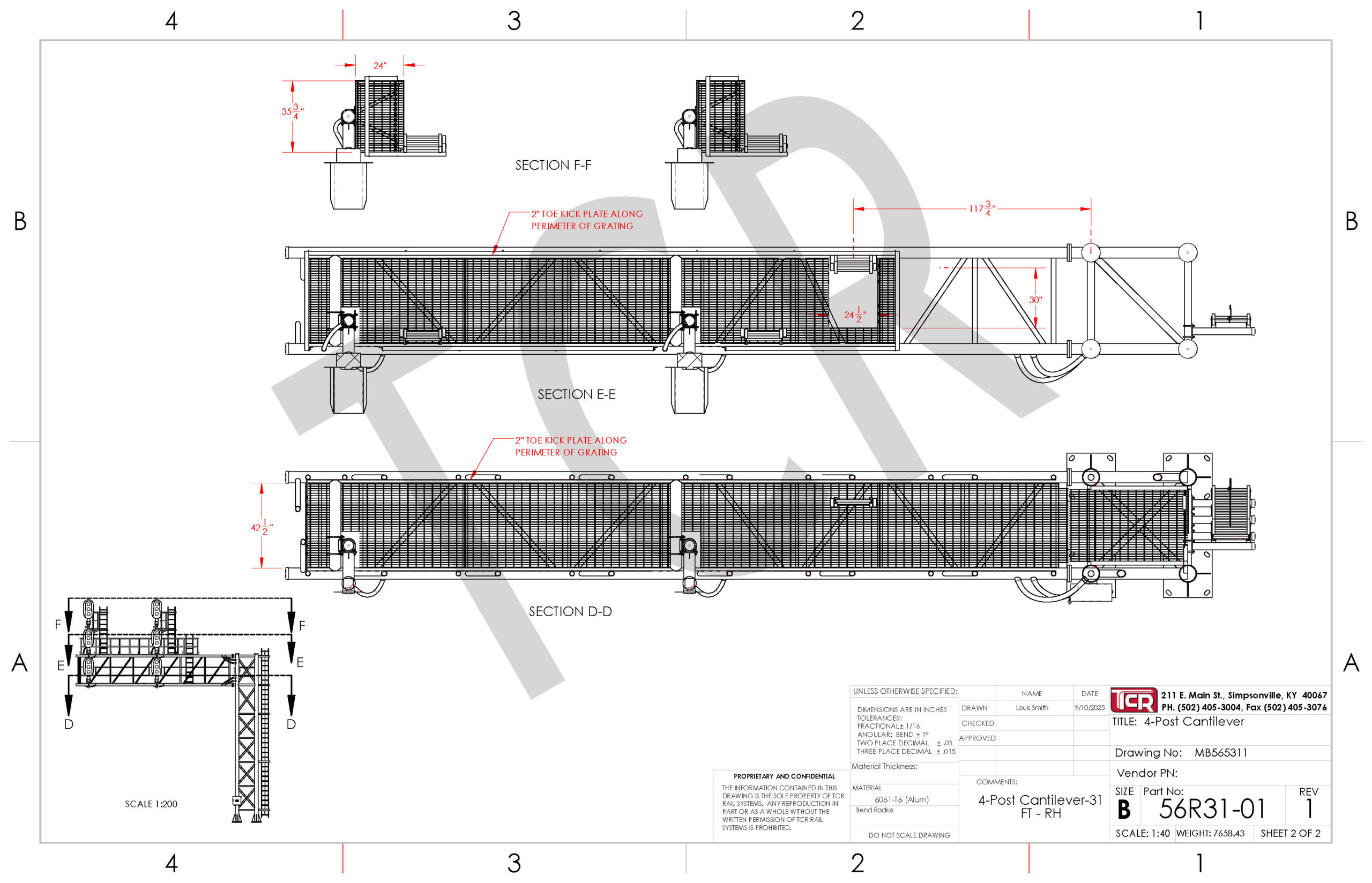 56R31-01 Four Post Wayside Cantilever - 31ft - Image 3